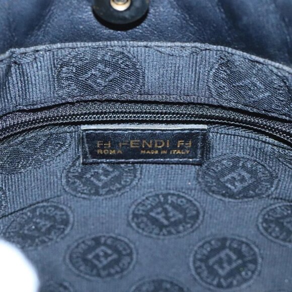FENDI Shoulder Bag Leather Black Auth ti2515 - Picture 11 of 16
